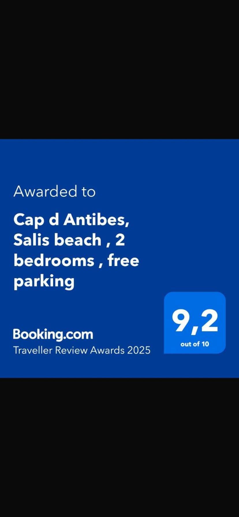 Cap D Antibes, Salis Beach , 2 Bedrooms , Free Parking Eksteriør bilde